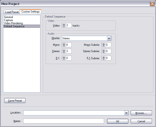 Ppro - Default Sequence Options